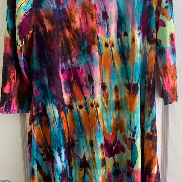 Honeyme Women’s Small Multicolor Tie Dye Dress Cover Up Soft Casual Comfort - Picture 4 of 4